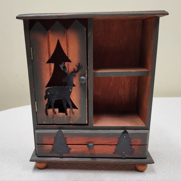 Deer and Pine Trees Cottage Cabinet - Picture 8 of 8